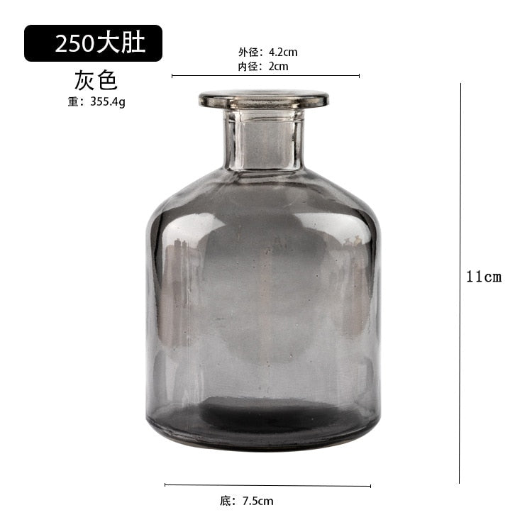 Transparent Glass Dill Vase