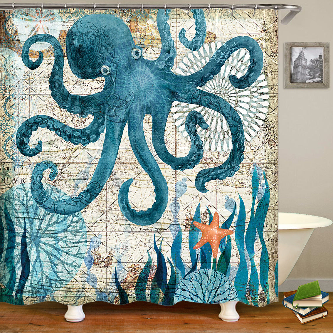 Sea World Style Shower Curtain
