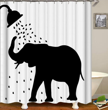 Elephant Theme Shower Curtain