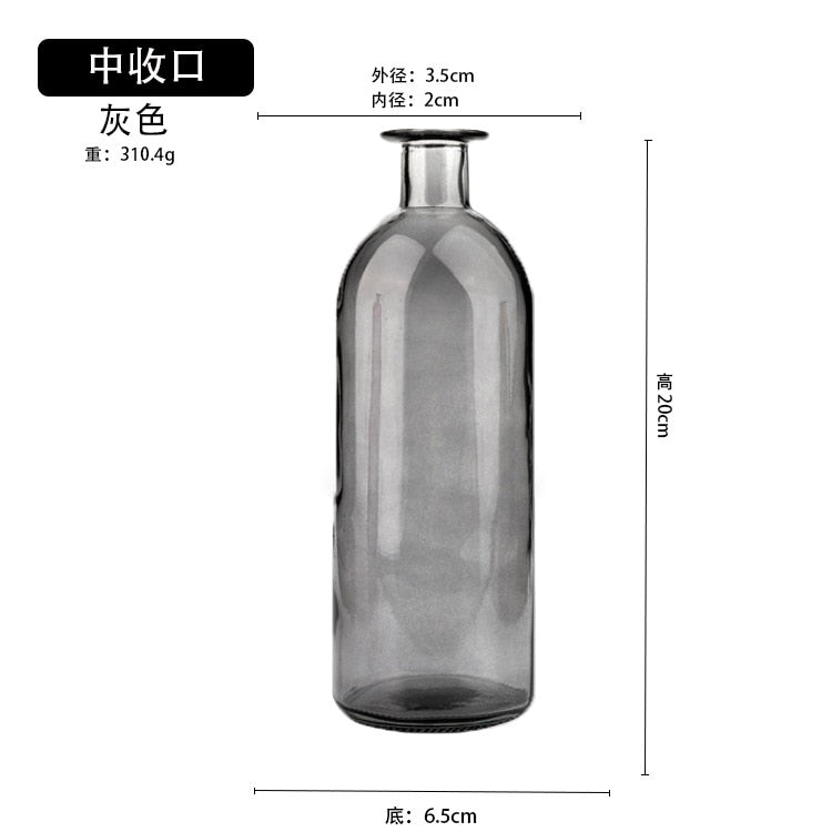 Transparent Glass Dill Vase