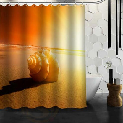 Beach Spa Waterproof Shower Curtain