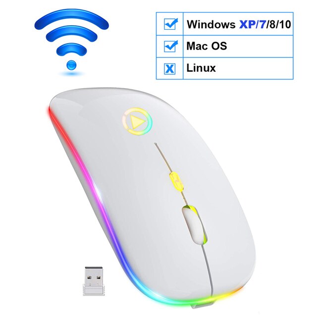 RGB Rechargeable Wireless Mouse-Bieg's Products