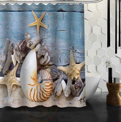 Beach Spa Waterproof Shower Curtain