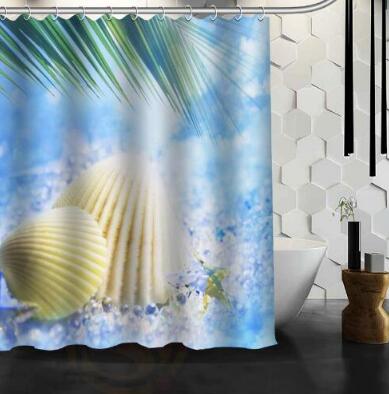 Beach Spa Waterproof Shower Curtain