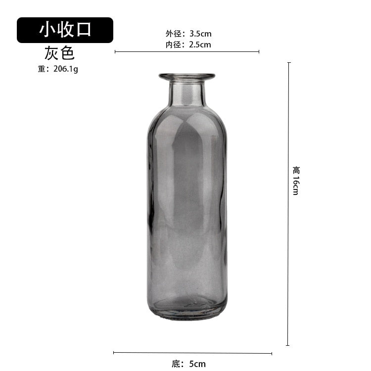 Transparent Glass Dill Vase