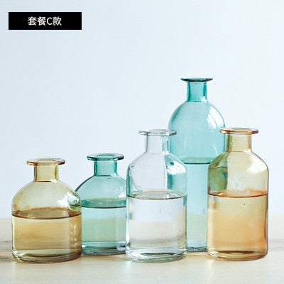 Transparent Glass Dill Vase