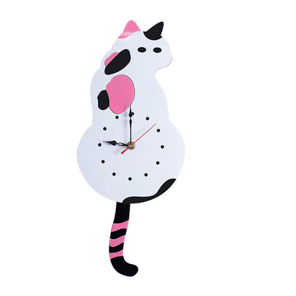 Cat Tail Swing Wall Clock
