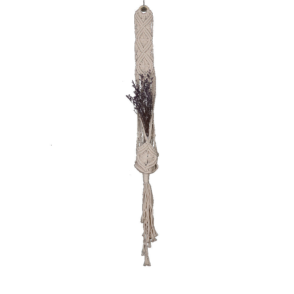 Hand-Woven Cotton Hemp Rope Hanging Basket
