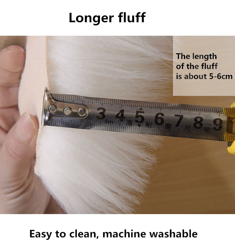 Artificial Wool Fluffy Area Rug