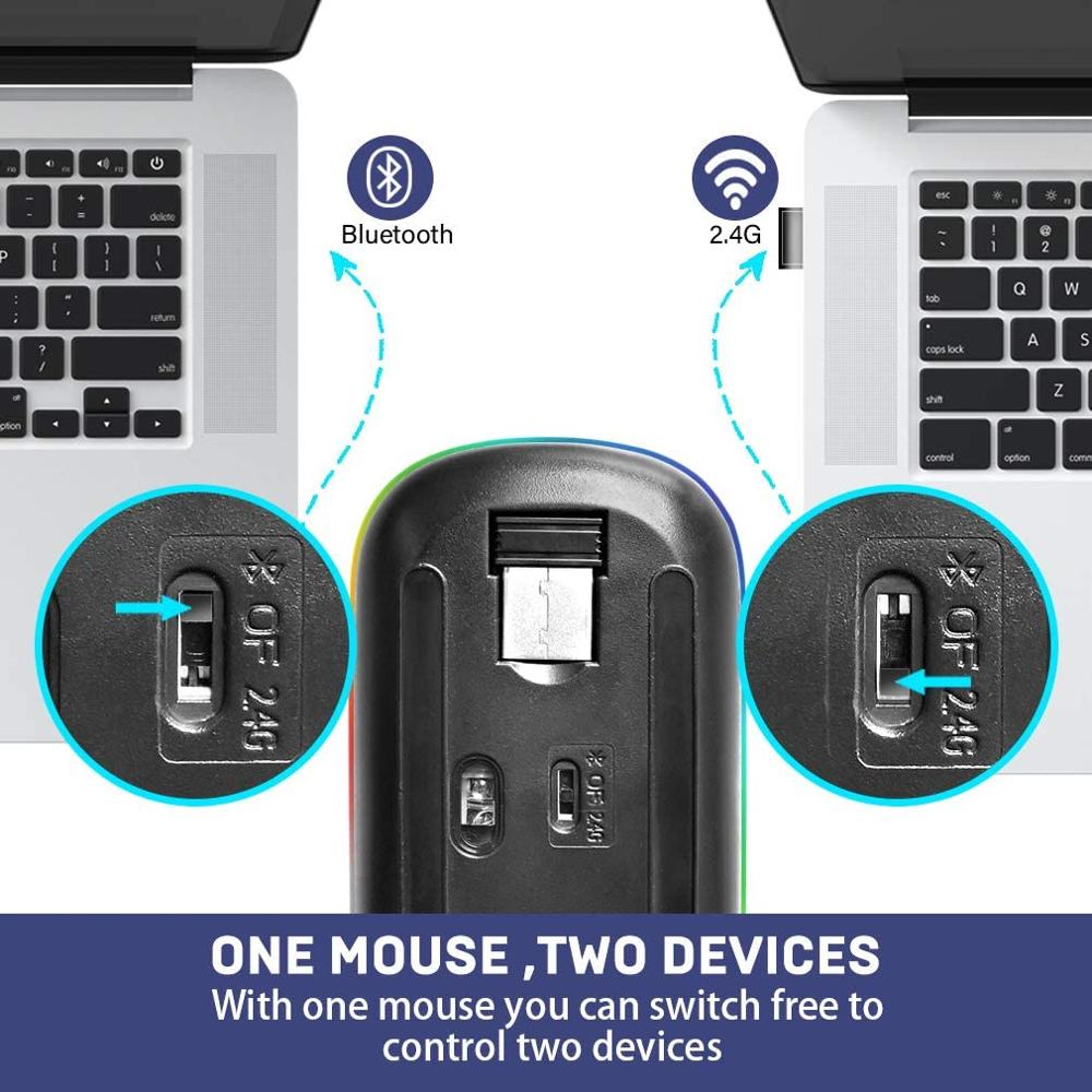 RGB Rechargeable Wireless Mouse-Bieg's Products