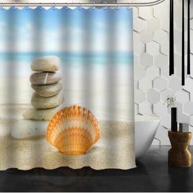 Beach Spa Waterproof Shower Curtain