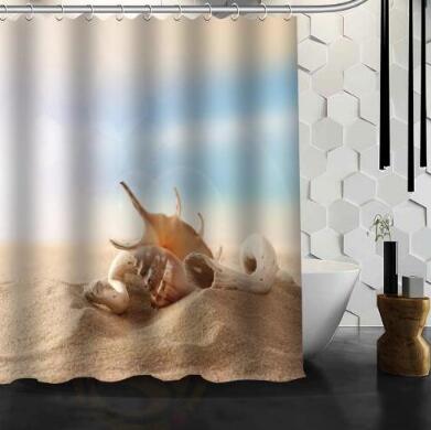 Beach Spa Waterproof Shower Curtain