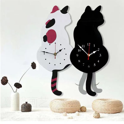 Cat Tail Swing Wall Clock