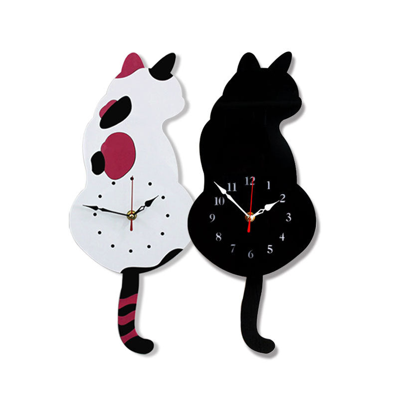 Cat Tail Swing Wall Clock